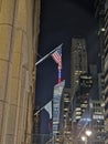 New York City Manhattan downtown skyscraper Skyline modern historic building night