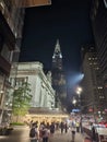 New York City Manhattan Grand Central Station Terminal Chrysler tower downtown skyscraper Skyline modern historic building night