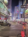 New York City Manhattan downtown Times Square Skyscraper Skyline historic modern buildings architecture lights evening atmosphere