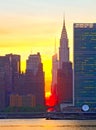 New York City, Manhattan famous landmark buildings Royalty Free Stock Photo