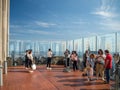 New York City, Manhattan island, United States - Rockefeller center plaza building, visitor center view, observation deck