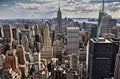 New York City Manhattan midtown aerial panorama view