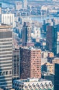 New York City Manhattan midtown aerial panorama view with skyscrapers