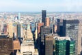 New York City Manhattan midtown aerial view Royalty Free Stock Photo