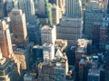 New York City Manhattan midtown aerial view Royalty Free Stock Photo