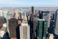 New York City Manhattan midtown aerial view Royalty Free Stock Photo