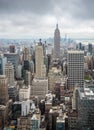 New York City Manhattan midtown aerial view Royalty Free Stock Photo