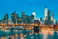 New York City Manhattan midtown at dusk Royalty Free Stock Photo