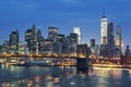 New York City Manhattan midtown at dusk Royalty Free Stock Photo