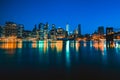 New York City Manhattan midtown at dusk Royalty Free Stock Photo