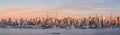 New York City Manhattan midtown skyline at dusk Royalty Free Stock Photo