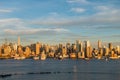 New York City Manhattan midtown skyline at dusk Royalty Free Stock Photo