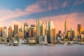 New York City Manhattan midtown skyline at dusk Royalty Free Stock Photo