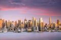 New York City Manhattan midtown skyline at dusk Royalty Free Stock Photo