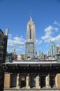 New York City Manhattan midtown view with Empire State Building Royalty Free Stock Photo