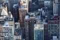 New York City Manhattan skyline aerial view with buildings roof tops Royalty Free Stock Photo