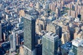 New York City Manhattan skyline aerial view with skyscrapers Royalty Free Stock Photo