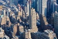 New York City Manhattan skyline aerial view with skyscrapers Royalty Free Stock Photo