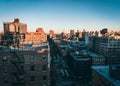 New York city Manhattan skyline and cityscape against the blue sky Royalty Free Stock Photo