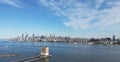 New York city Manhattan skyline from New Jersey. Manhattan over the Hudson river. NYC cityscape, aerial view. Manhattan Royalty Free Stock Photo