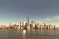 New York city Manhattan skyline from New Jersey. Manhattan over the Hudson river. NYC cityscape, aerial view. Manhattan Royalty Free Stock Photo