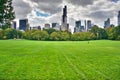 New York City Manhattan skyline panorama viewed from Central Par Royalty Free Stock Photo