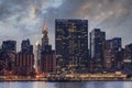 New York City Manhattan Skyline, United Nations Headquarters Royalty Free Stock Photo