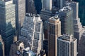 New York City Manhattan skyscrapers aerial view in the morning Royalty Free Stock Photo