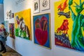 New York City, Manhattan, United States - April 7, 2019 Artexpo New York, modern and contemporary art show, Pier 90 NYC