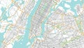 New York City Map Illustration. Royalty Free Stock Photo