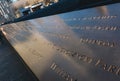 NEW YORK CITY - March 20, 2017: Memorial at World Trade Center Ground Zero. Waterfall Footprint of WTC. The memorial was dedicated