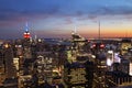 New York City Midtown with Empire State Building at Dusk Royalty Free Stock Photo