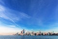 New York City midtown Manhattan sunset skyline panorama view over Hudson River Royalty Free Stock Photo