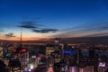 New York City midtown Manhattan sunset skyline panorama view over Hudson River Royalty Free Stock Photo