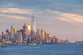 New York City midtown Manhattan sunset skyline panorama view over Hudson River Royalty Free Stock Photo