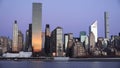 New York City midtown Manhattan sunset skyline panoramic view over Hudson Royalty Free Stock Photo