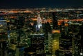 New York City Midtown panorama at night Royalty Free Stock Photo