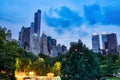 New York City Midtown View from Central Park at Dusk, New York Royalty Free Stock Photo
