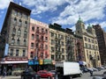 New York City Neighborhood With Apartments and Restaurants