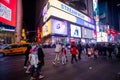 People and the traffic of Times Square, new york Royalty Free Stock Photo
