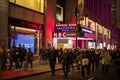 6th Ave Radio City Music Hall at night Royalty Free Stock Photo