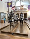 Knights in Arms and Armor Hall in Metropolitan Museum of Art