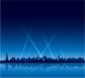 New York city at night copyspace background Royalty Free Stock Photo