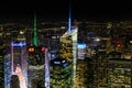 New York city at night from Empire State Building Royalty Free Stock Photo