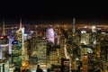 New York city at night from Empire State Building Royalty Free Stock Photo