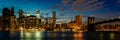 New York City Night Skyline At Blue Hour