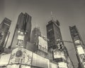 New York City at night. Times Square lights without ads Royalty Free Stock Photo