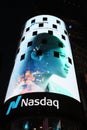 The headquarters of the NASDAQ Stock Exchange, the second largest trading market in the world in Times Square Royalty Free Stock Photo