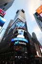 The headquarters of the NASDAQ Stock Exchange, the second largest trading market in the world in Times Square Royalty Free Stock Photo