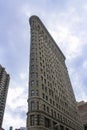 New York City, NY, USA. August 15, 2014: Flat Iron building facade. One of the first skyscrapers ever built Royalty Free Stock Photo